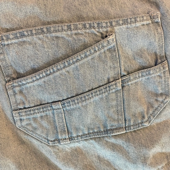 Topman Dungaree Denim Short Overalls Size Large - Picture 4 of 12